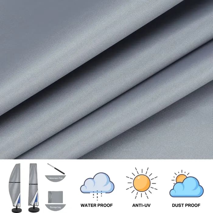 Housse de parasol de patio imperméable pour extérieur, style banane droite, convient aux parasols ca