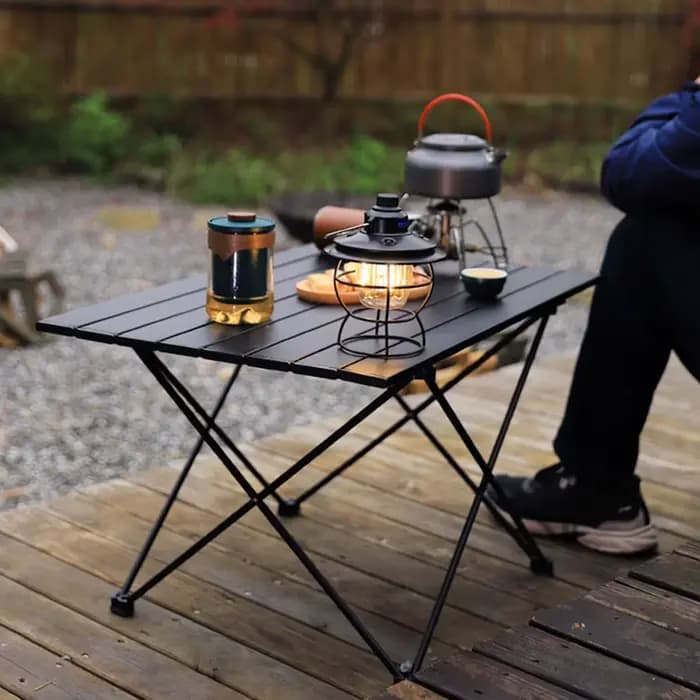 Table pliante pour Camping en plein air, bureau en aluminium avec sac de transport, Table légère pou