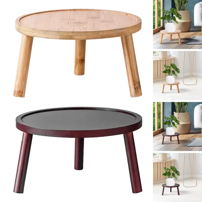 1Pc Mini tabouret en bois plante support plante tabouret bonsaï support plante Pot Riser support Pot