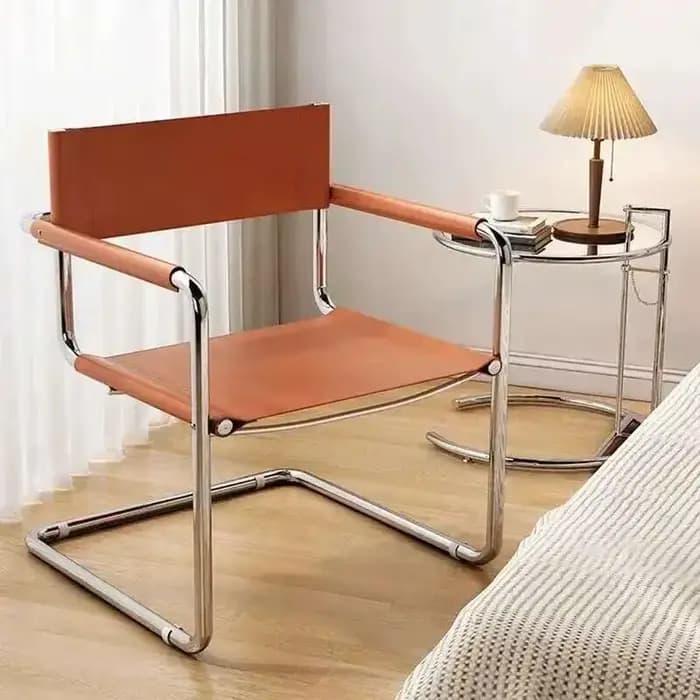Chaises De salle à manger noires en acier inoxydable, balcon en métal noir, chambre à coucher, chais