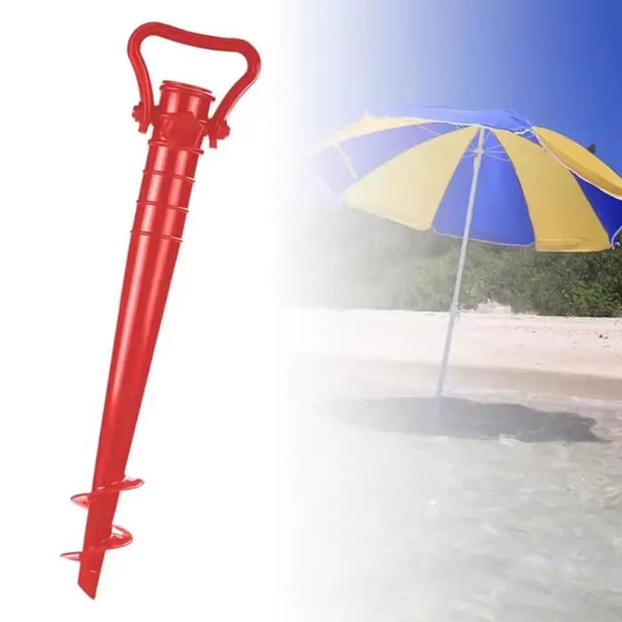 Ancre pour parasol de plage, vis en spirale, rouge, support pour parasol de jardin extérieur, applic