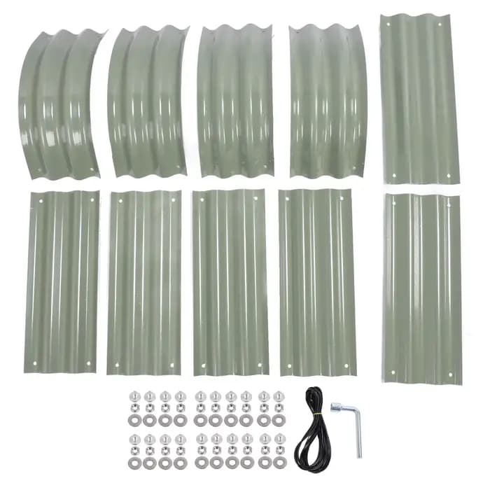 Bac de jardin surélevé en acier pour jardinage DIY, jardinière extérieure avec fond ouvert pour cult