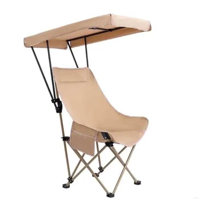 Chaise d'extérieur plage à dossier haut, avec parapluies détachables, chaise pliante ergonomique Por