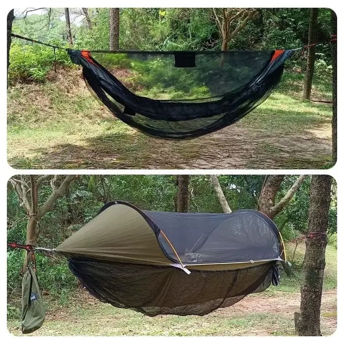 Hamac de voyage à ouverture rapide, housse anti-moustique inférieure, Camping en plein air, moustiqu