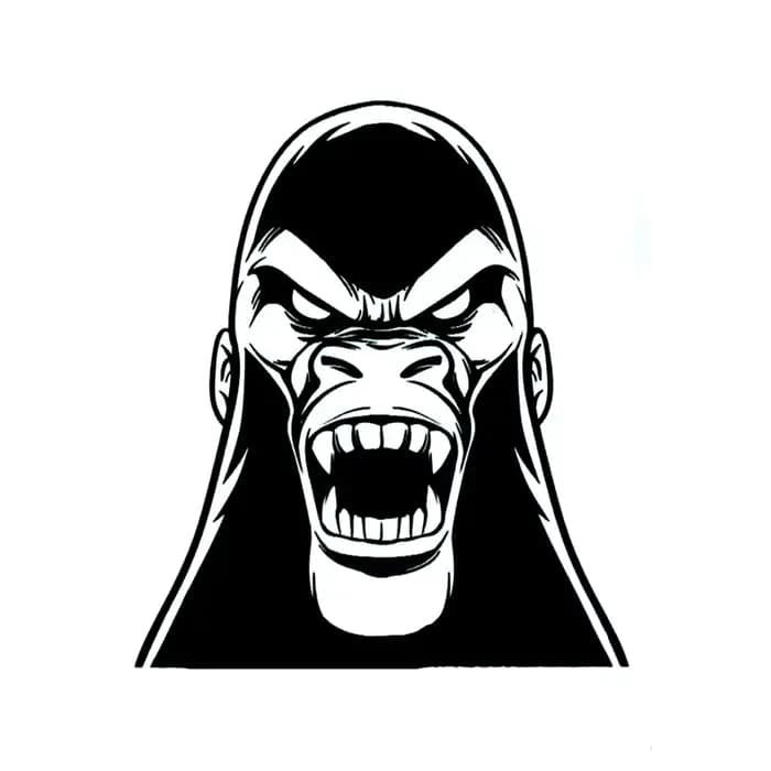 Furious Ape – autocollants de Tatouage temporaire étanche, faux Tatouage, singe, Flash, henné, Art p