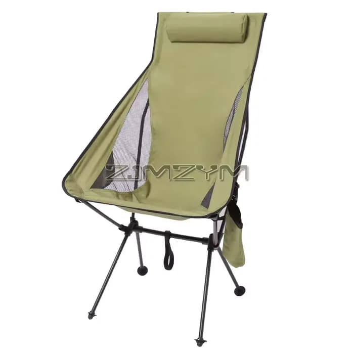 Chaise de camping pliante portable avec appui-tête, chaises de tourisme légères, chaise de pêche en 