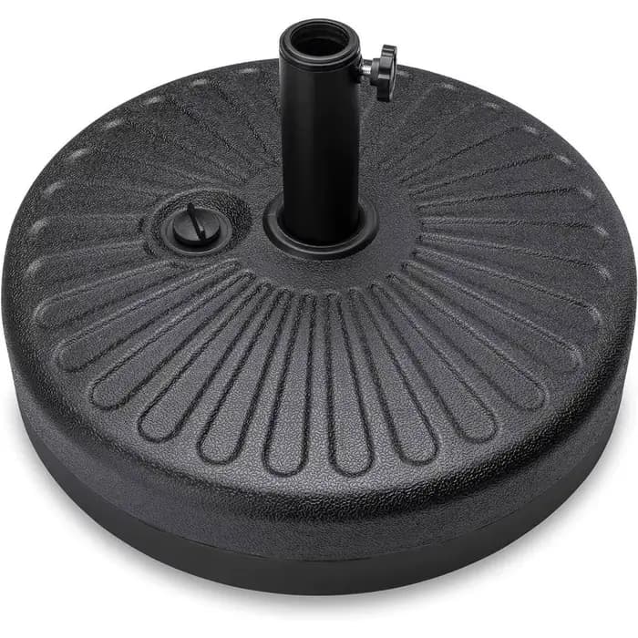 Base de parasol ronde de 20 pouces, remplissable d'eau, 46 lb, en plastique robuste, résistante au v
