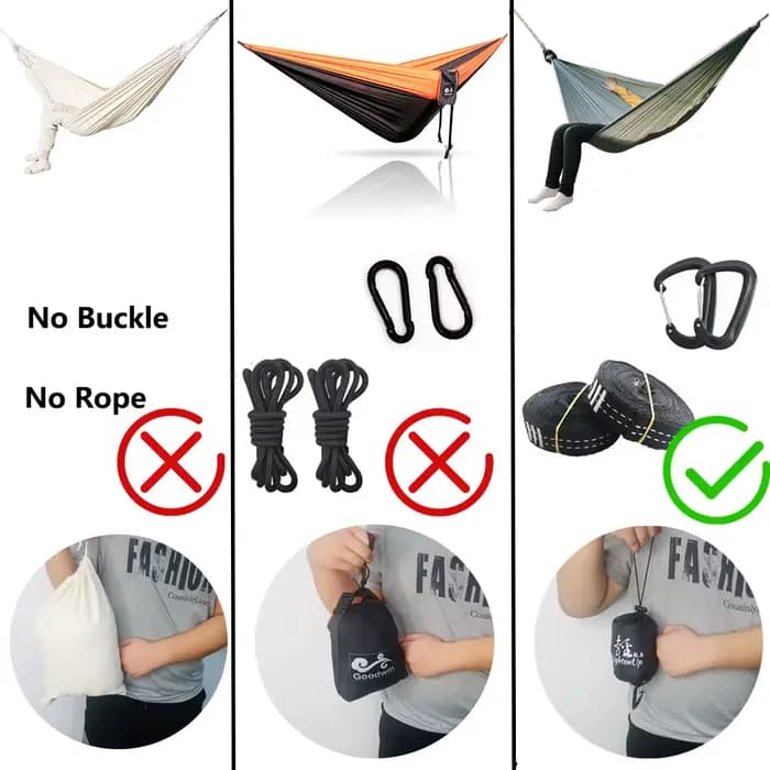 Hamac de Camping en nylon ultraléger 2024 T (20D), balançoire de sommeil, lit d'arbre, jardin, arriè