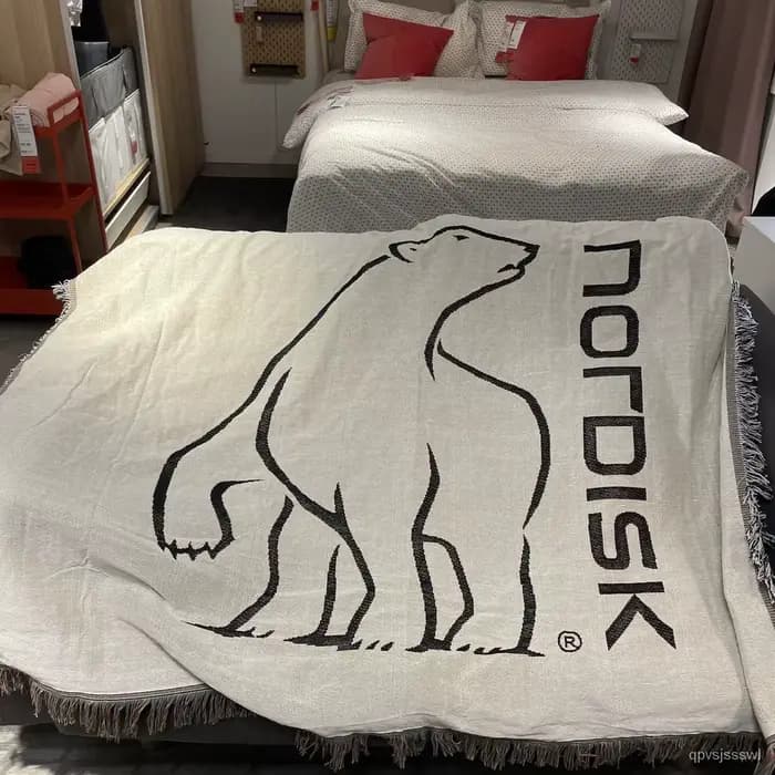 Nordisk couverture Camping pique-nique en plein air jeter couverture ours blanc couvertures pour lit