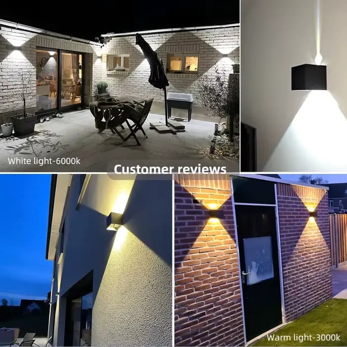 Aluminium Applique murale Led Exterieur IP65 Etanche Appliques murales intérieur Angle de Faisceau R