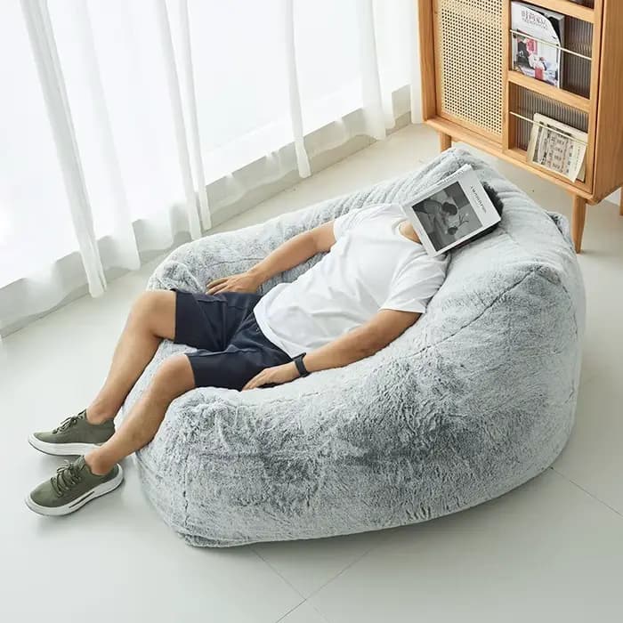 Pouf paresseux compressé, canapé confortable en éponge, Tatami géant pour une personne, chaise à dos