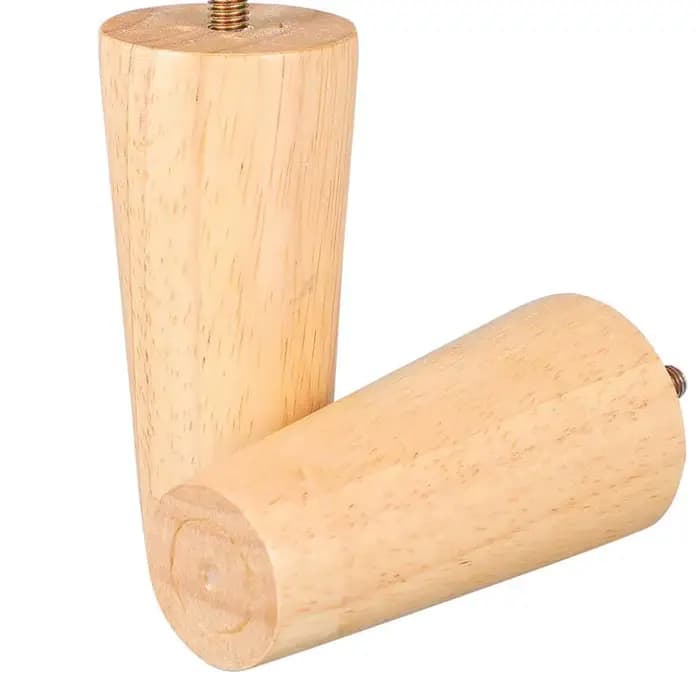 4 pièces pieds de meubles en bois massif hauteur 10/12/15CM droit robuste conique canapé-lit armoire