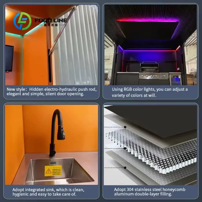 Îlot de cuisine extérieur personnalisé avec comptoir en granit et armoires en acier inoxydable pour terrasse et divertissement en plein air