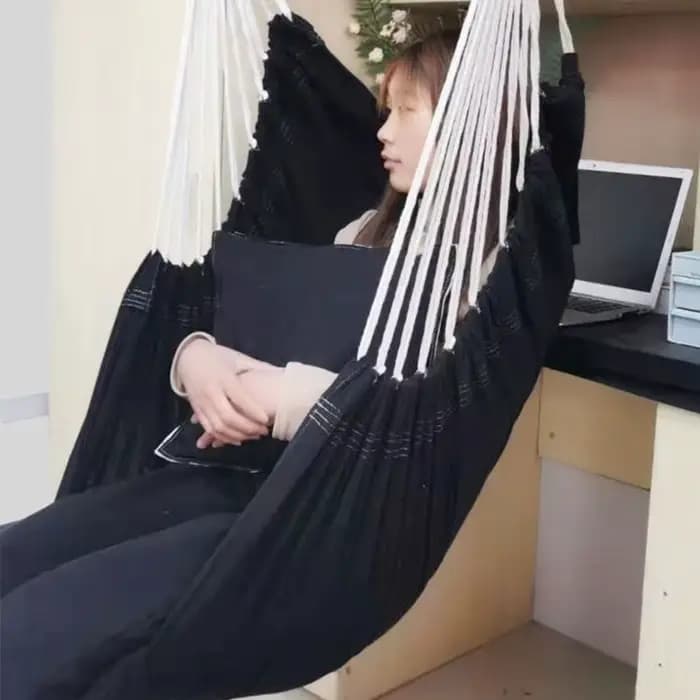 Fauteuil hamac confortable pour dortoir, chaise suspendue de jardin en toile rayée colorée avec sac de rangement, siège de balançoire de jardin en corde de coton