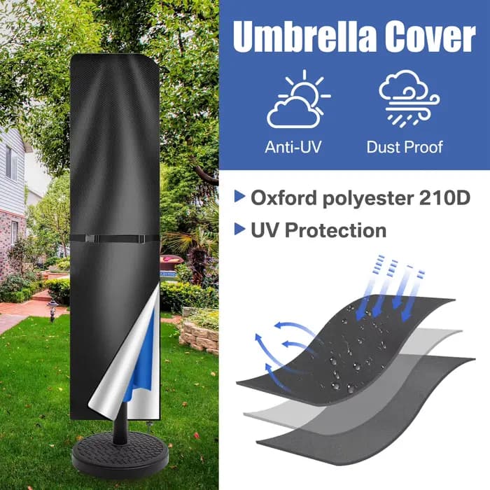 Parasol Cover Waterproof 210D Garden Umbrella