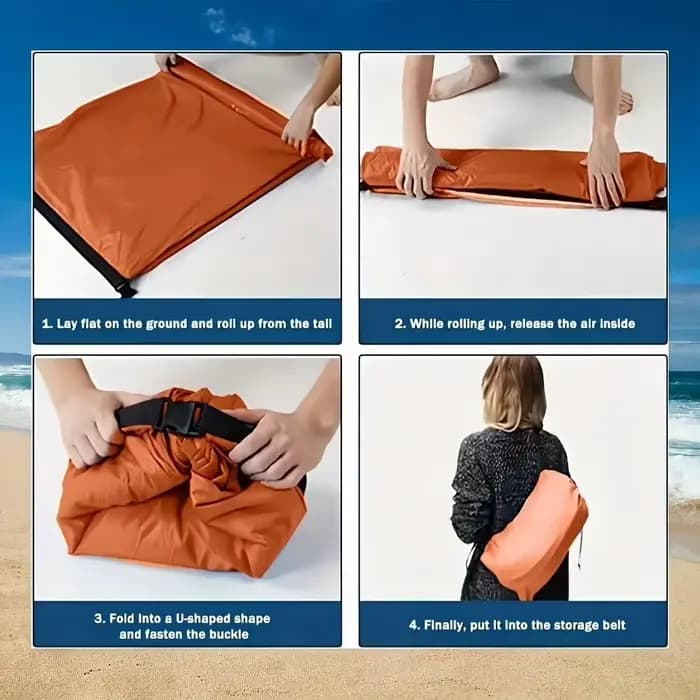 Fauteuil gonflable portable avec coussin