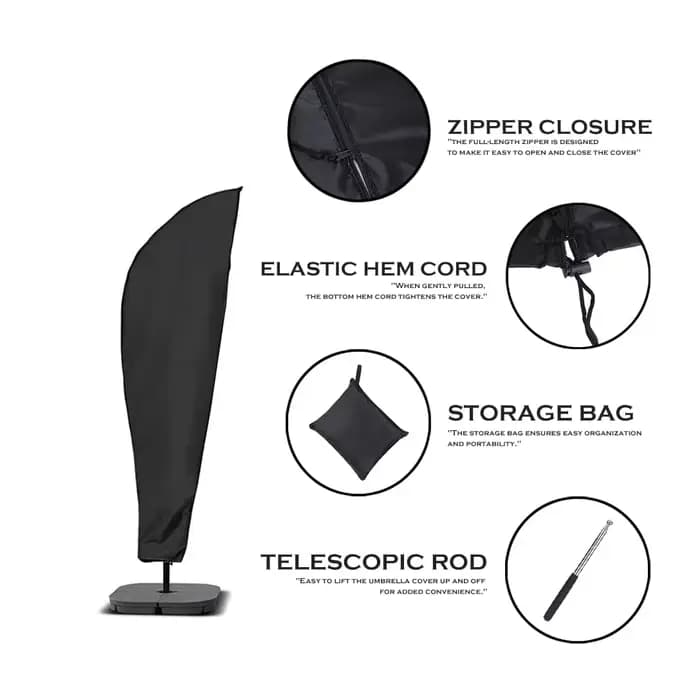 Housse de parasol de patio en tissu Oxford 420D