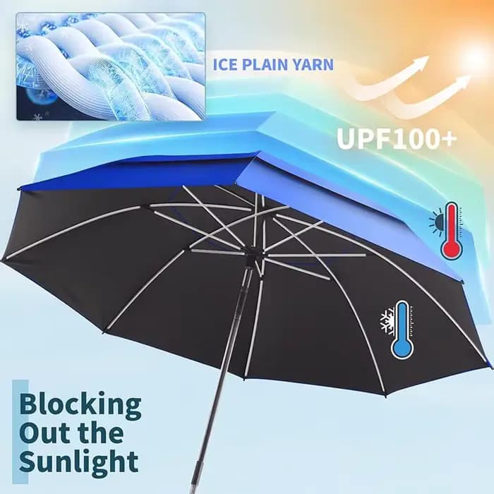 Parasol de plage avec pince universelle