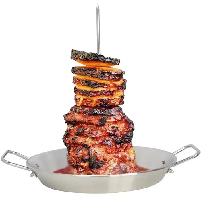Brochette verticale en acier inoxydable pour gril