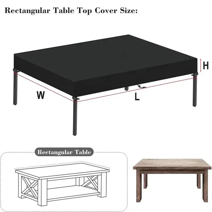 Housse de protection pour table d'extérieur