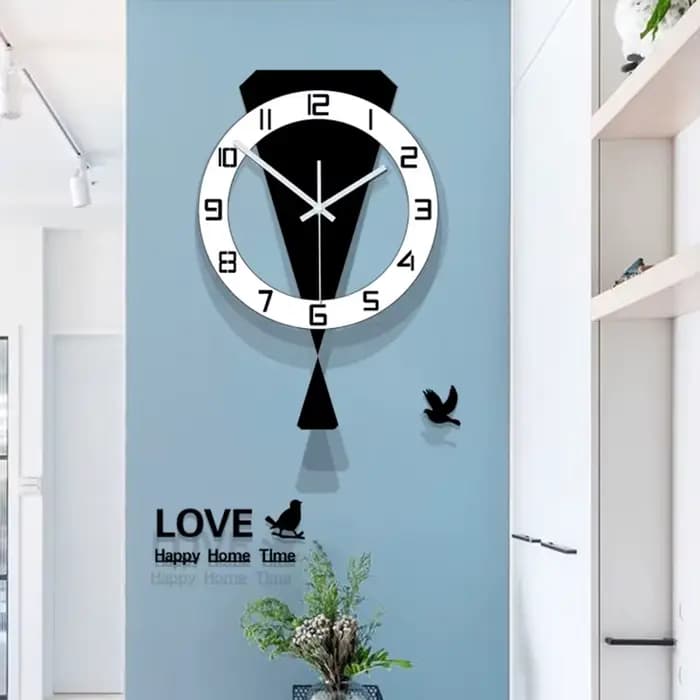 Horloge murale oscillante, décoration de luxe pour la maison, entrée de Restaurant, horloge murale silencieuse, décoration de salon