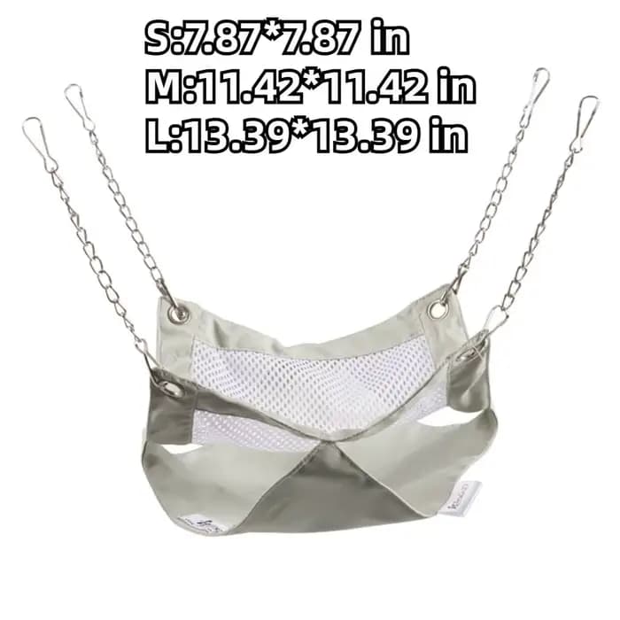 Hamac suspendu pour cochon d'Inde, rat, furet, chinchilla, hamster, écureuil, lit imperméable et respirant (vert, grand)