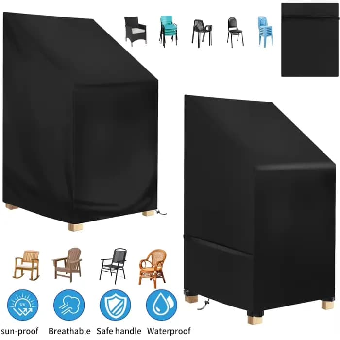 Housse de chaise d'extérieur empilable pour jardin