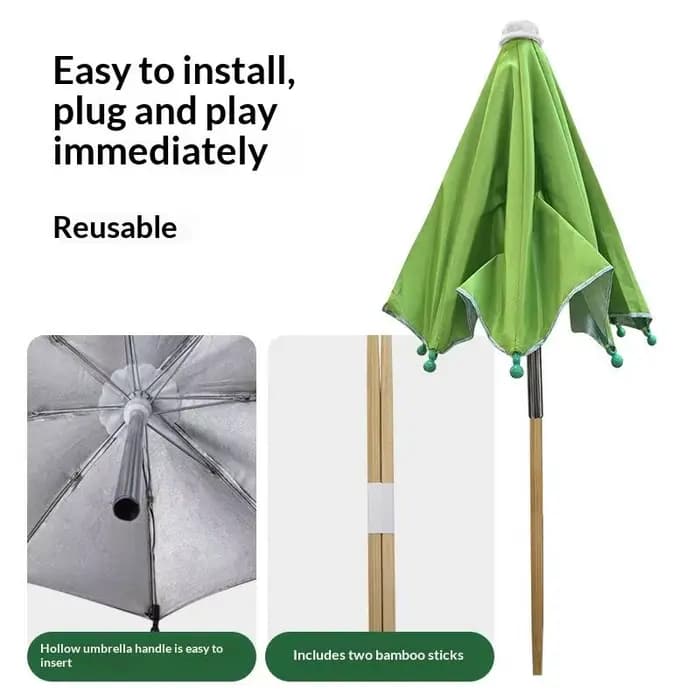 Parasol rond réglable en hauteur pour plantes