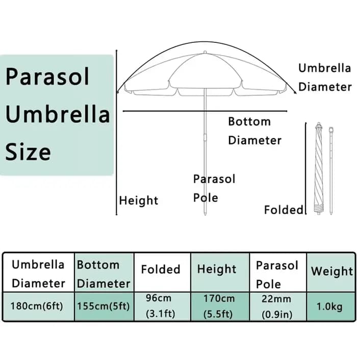 Parasol de plage robuste