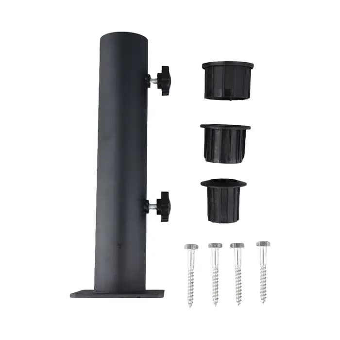 Pied de parasol d'extérieur avec manchons réducteurs pour anneau de 48-3832 mm