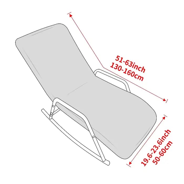 Housse de chaise à bascule nordique douce