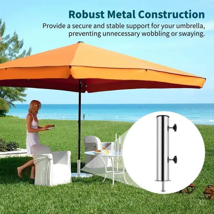 Tube de support de parapluie en acier inoxydable