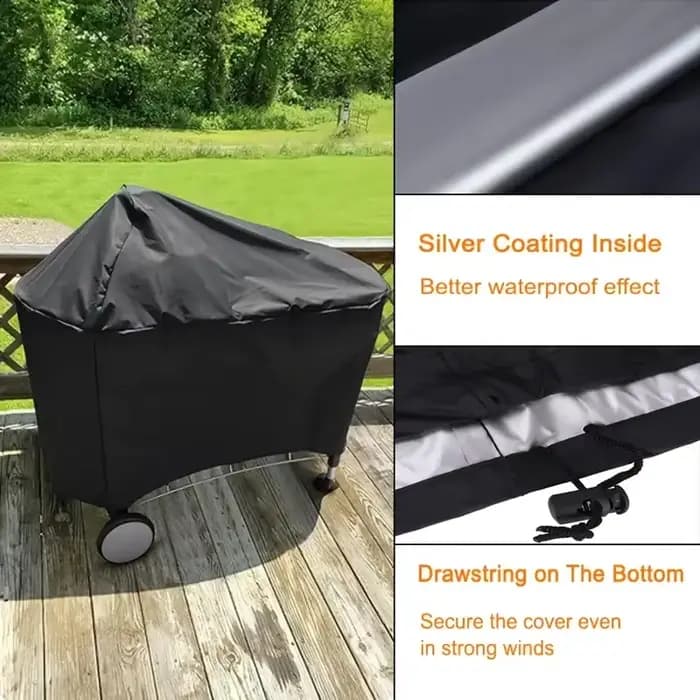 Housse de barbecue compatible avec les grills au charbon Weber Performer Premium & Deluxe (22 pouces)