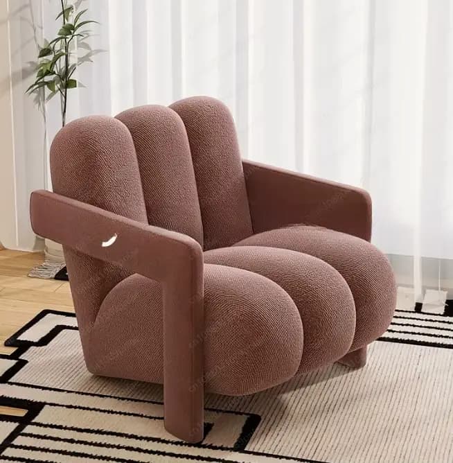 Fauteuil paresseux en crème