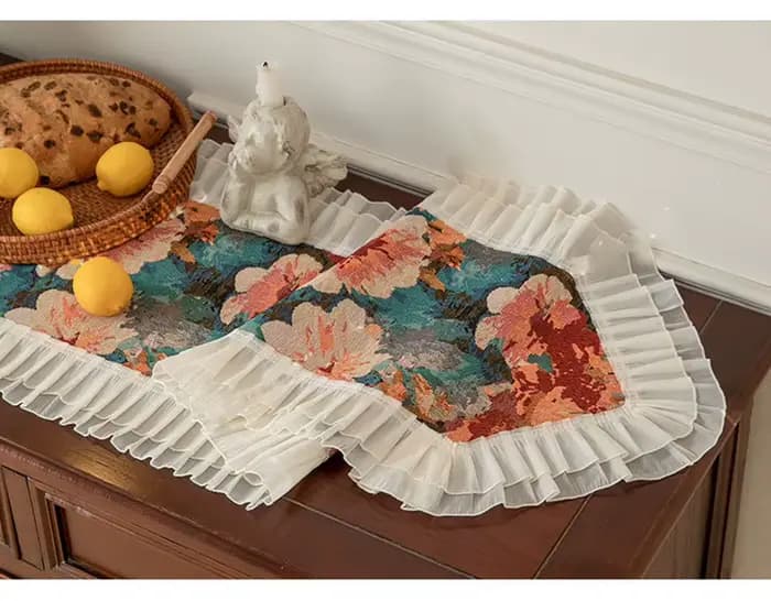 Chemin de Table en dentelle Jacquard français de luxe, longue nappe, couverture d'armoire, serviette pour la maison, cuisine, Table à manger, décor de fête de mariage