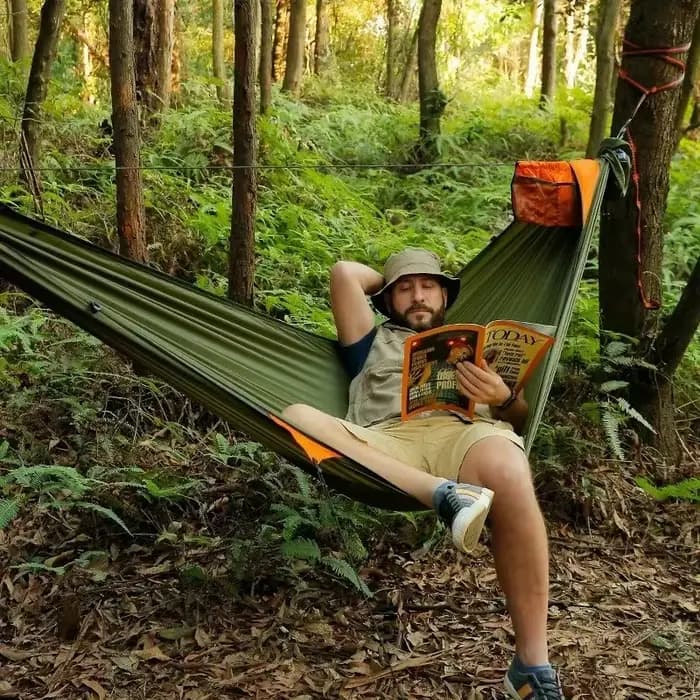 Hamac de Bushcraft à Déploiement Rapide TRAVELER avec Moustiquaire