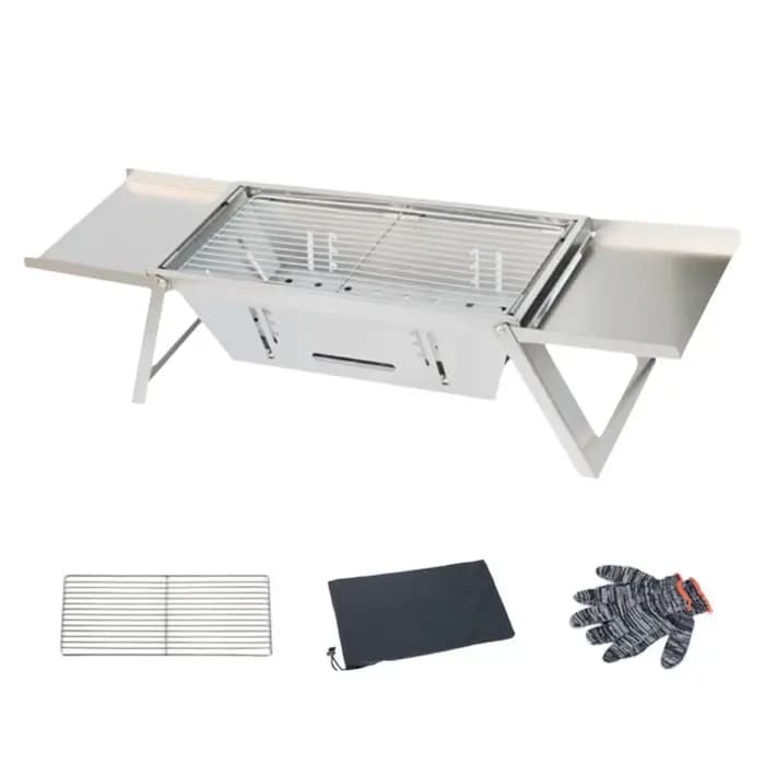 Réchaud à barbecue pliable en acier inoxydable