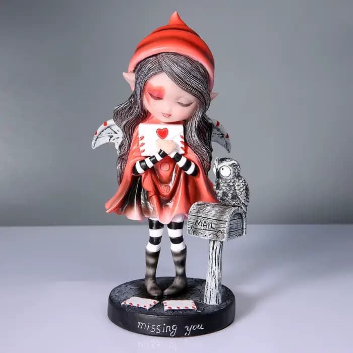 Fée magique jardin ornement Figurine résine décor cadeau aile fée Figurines Collection