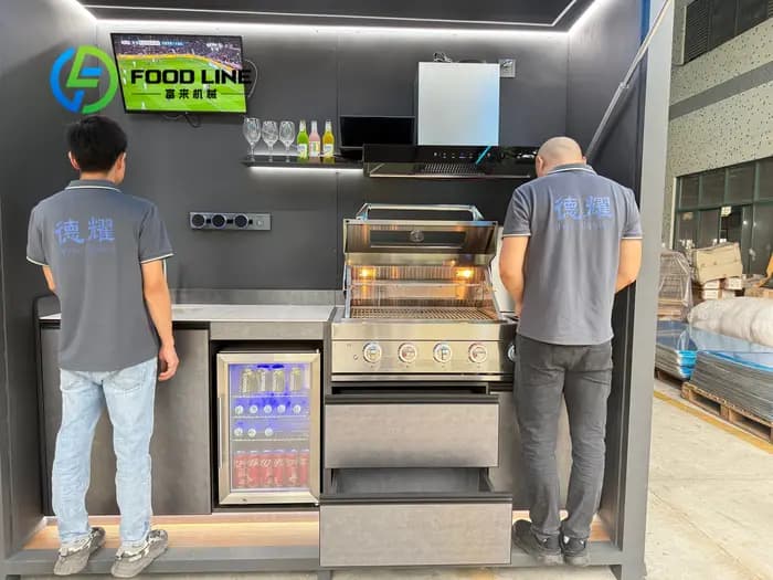 Pergola, cuisine mobile robuste