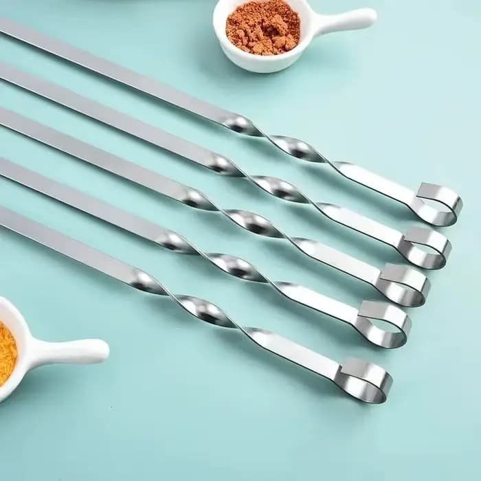 Brochette de Barbecue large en acier inoxydable