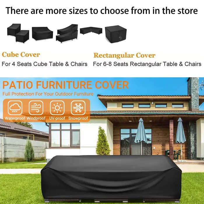 Housses de protection variées pour meubles de jardin
