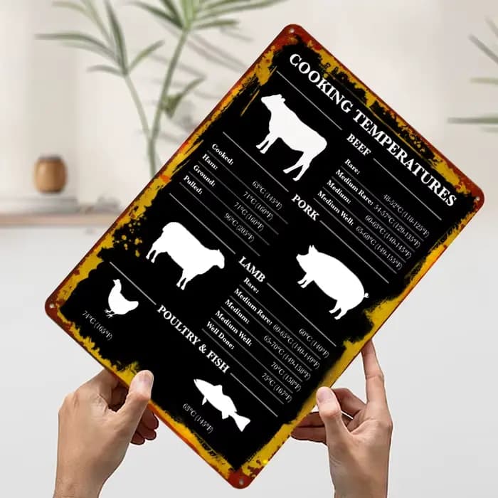 Affiches en fer blanc pour barbecue