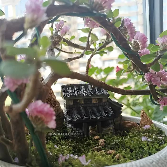 Aquarium de poissons, paysage bonsaï bateau rocaille ornement de pavillon, accessoires de décoration Miniature de jardin féerique, décoration de maison