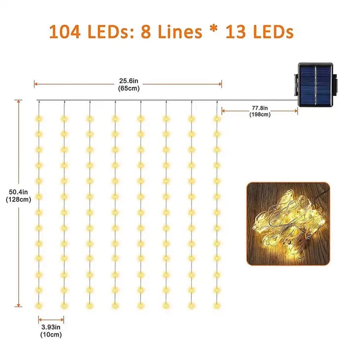Lampe solaire pour parasol extérieur