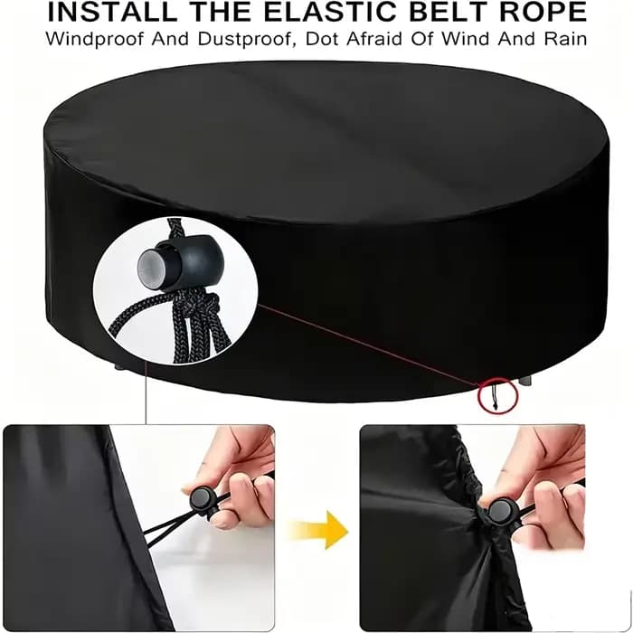 Housses de protection pour table et chaises de jardin rondes d'extérieur