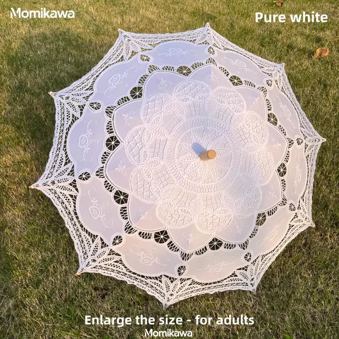 Parasol en dentelle ajourée rétro français