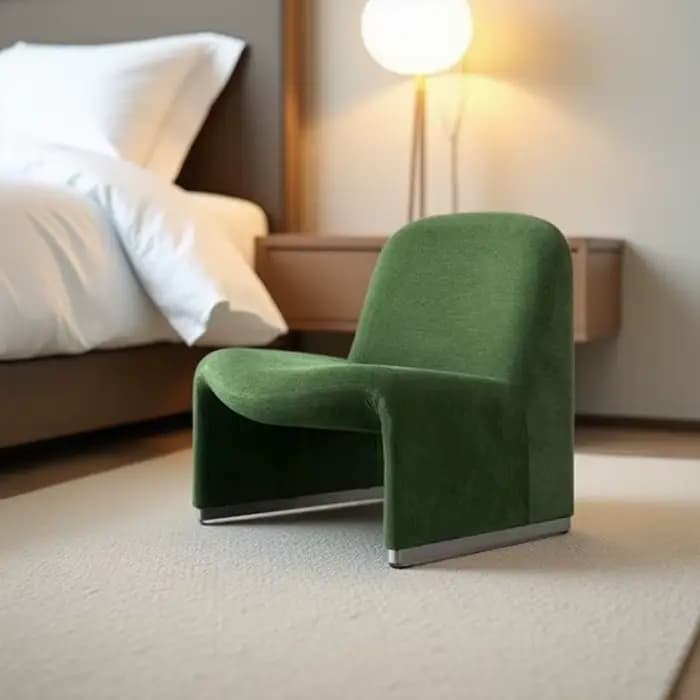 Canapé simple élégant, chaise longue de luxe de styliste