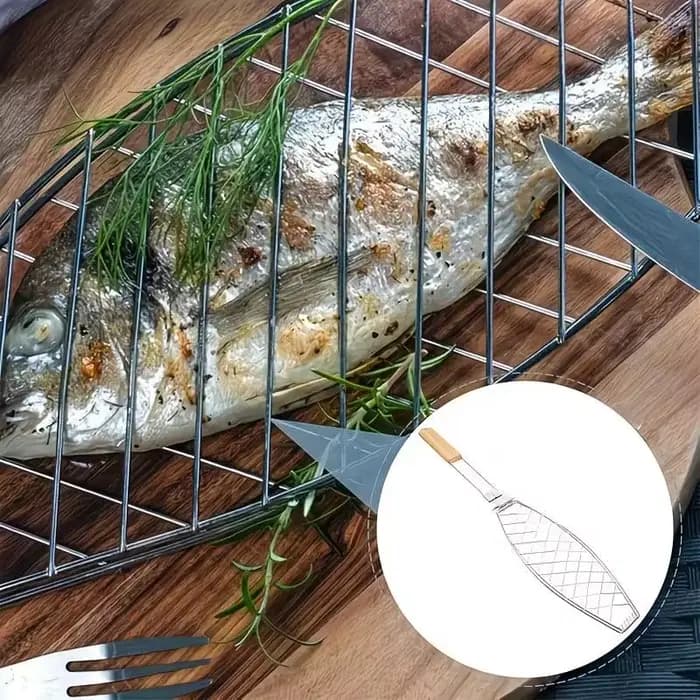 Pince à barbecue avec manche en bois