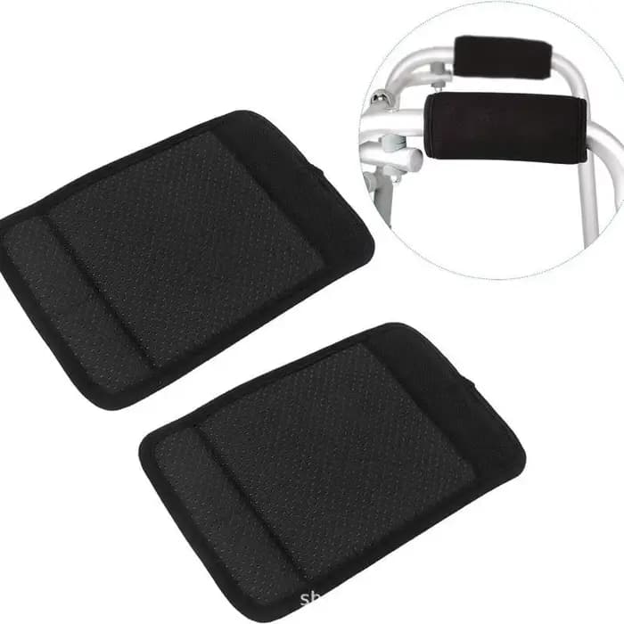 1 paire de gants de poignée d'aide à la marche, Support de poignée de fauteuil roulant, poignées de marche respirantes pour personnes âgées, housses rembourrées, coussin d'accoudoir
