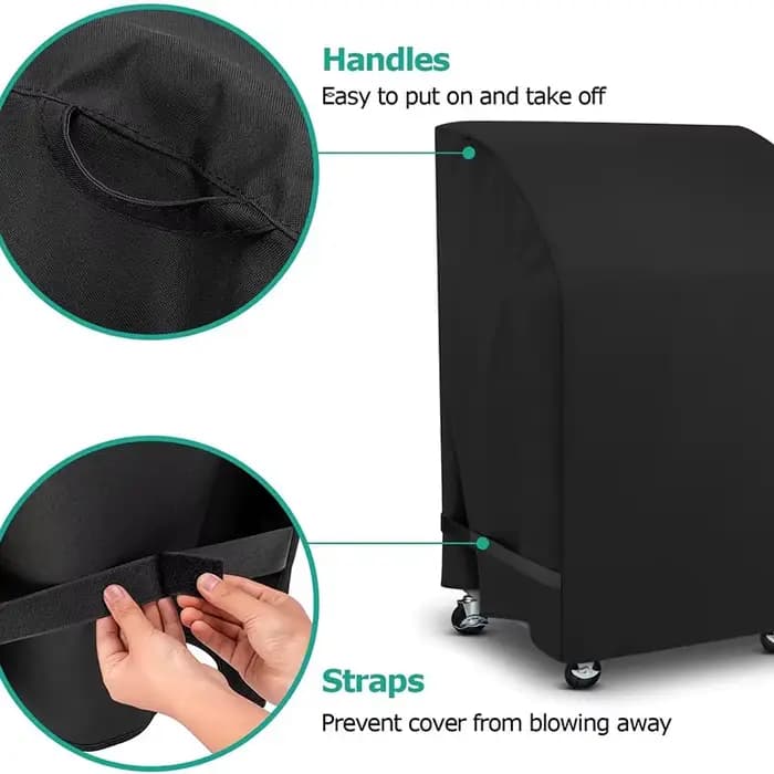 Couverture de poêle de Barbecue à gaz de 32 pouces, couverture de capot de four extérieur imperméable, couverture de gril noire en tissu 210D pour Table d'appoint pliante